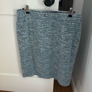 Blue mid length skirt